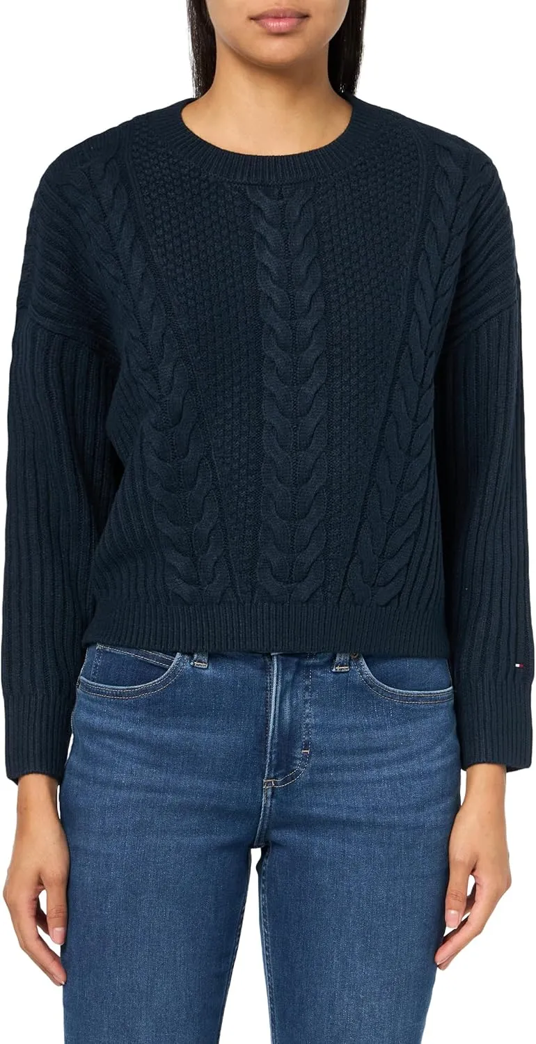 Tommy Hilfiger Women's Solid Crewneck Casual Sweater