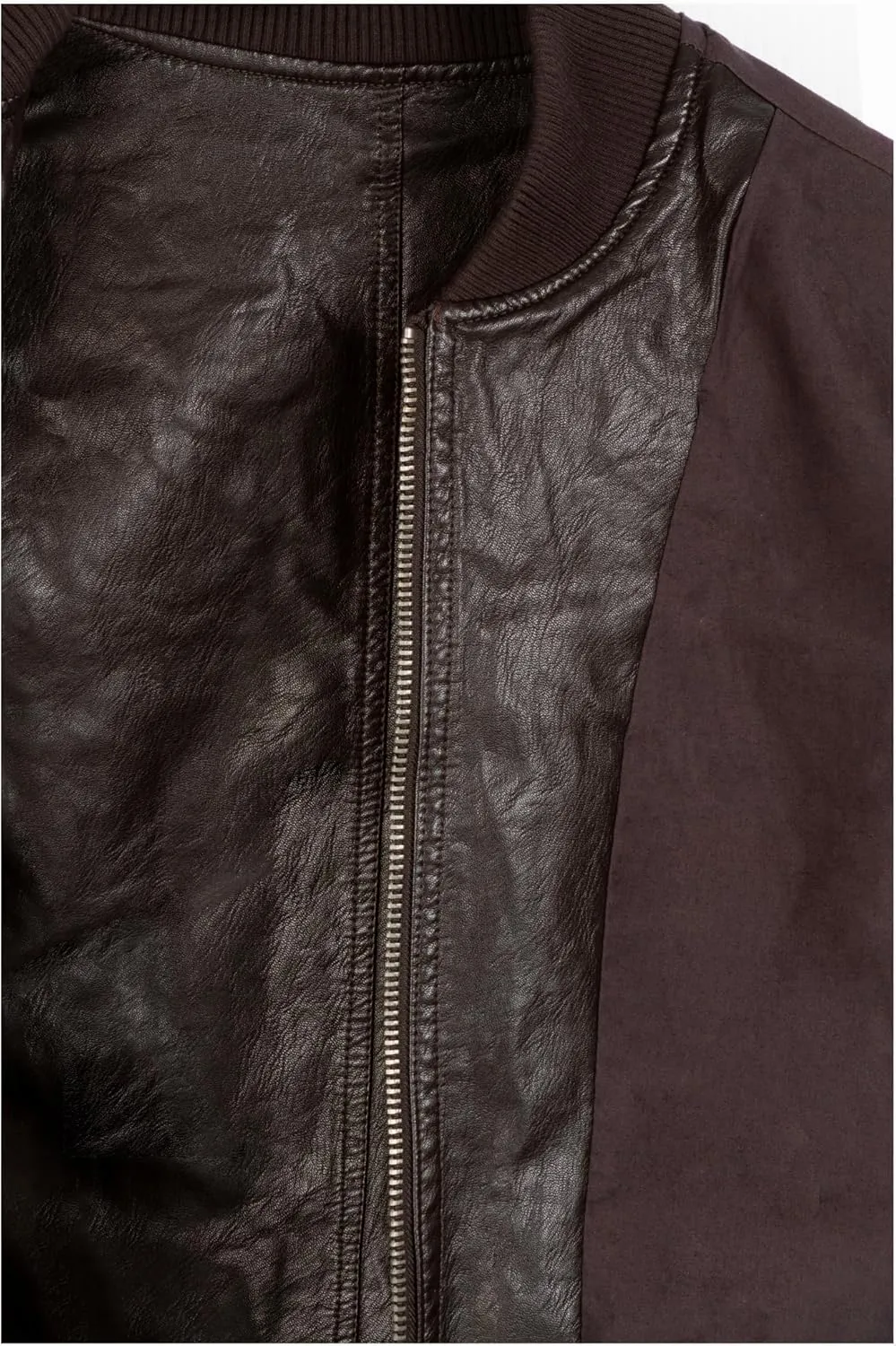 TOP GUN Womens Vegan Leather Bomber Jacket with Patches