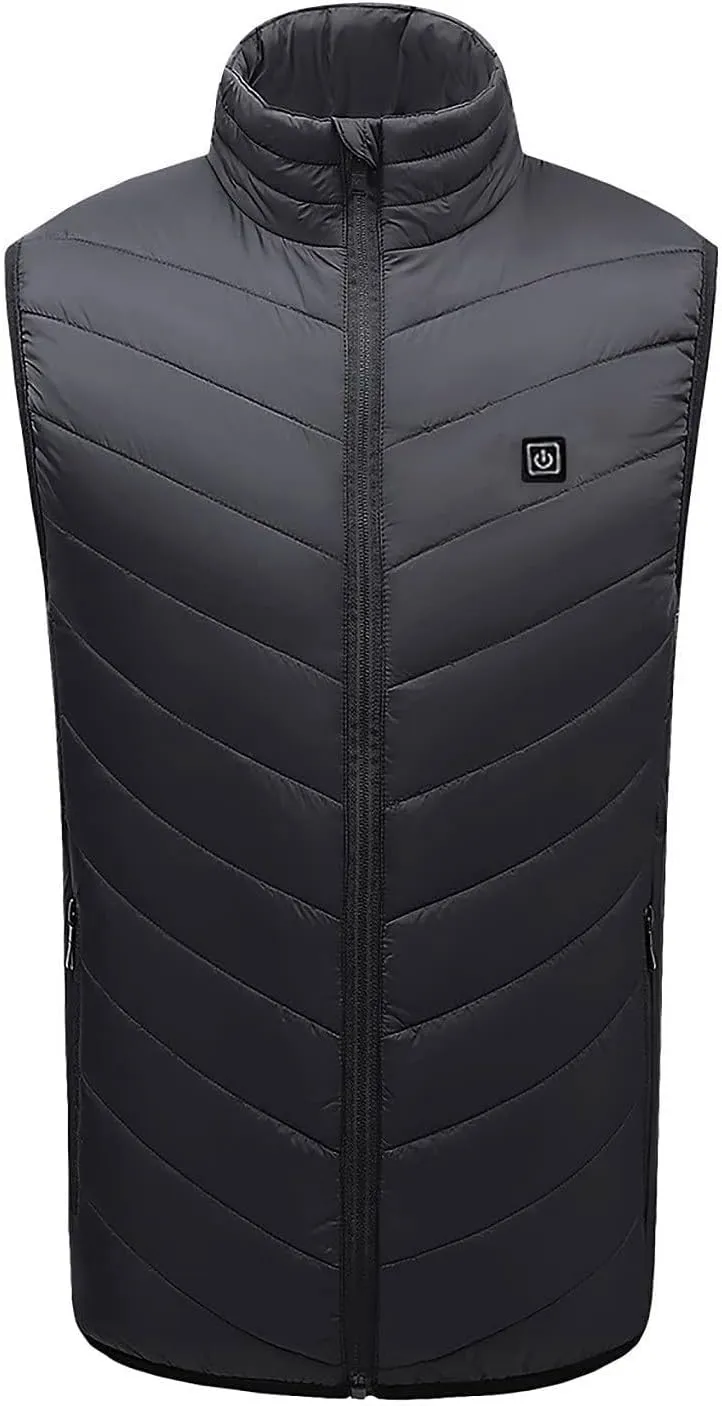 tuduoms Heated Vest for Women Men Warm Electric Heated Down Jacket Winter USB Rechargeable Heated Puffer Coat No Battery Pack