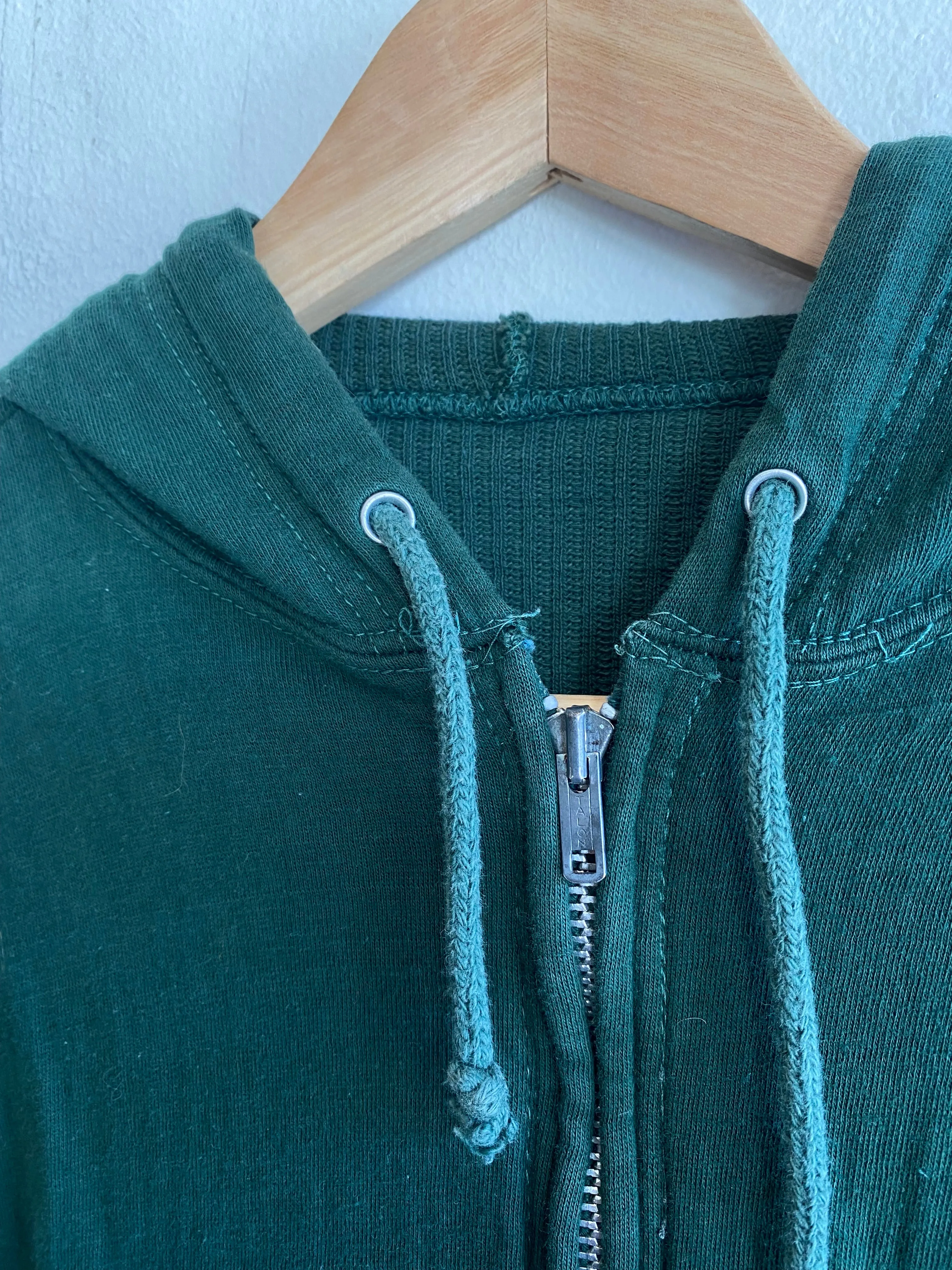 Vintage 1960/70s Thermal Lined Zip-Up Hooded Sweatshirt