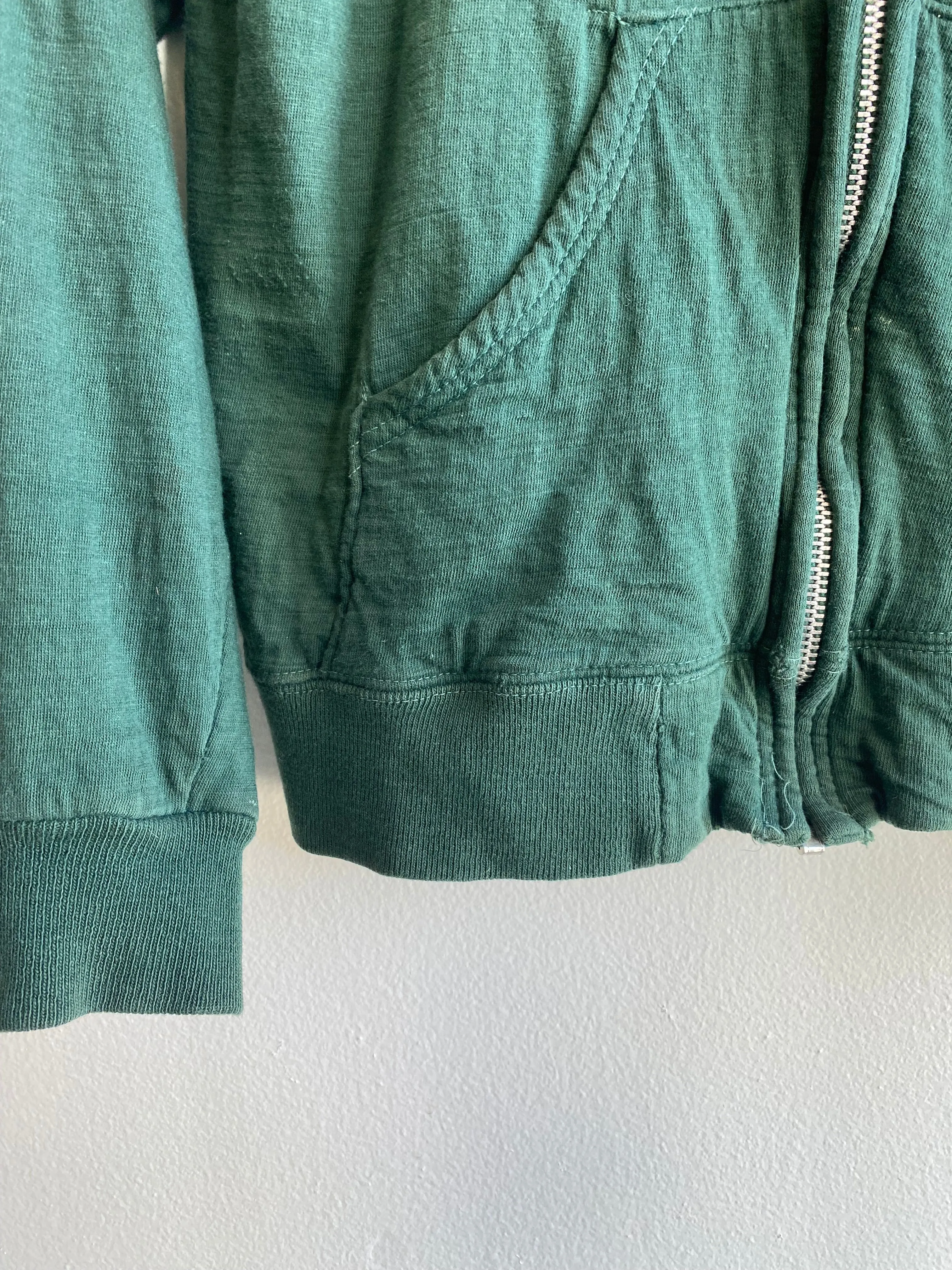 Vintage 1960/70s Thermal Lined Zip-Up Hooded Sweatshirt