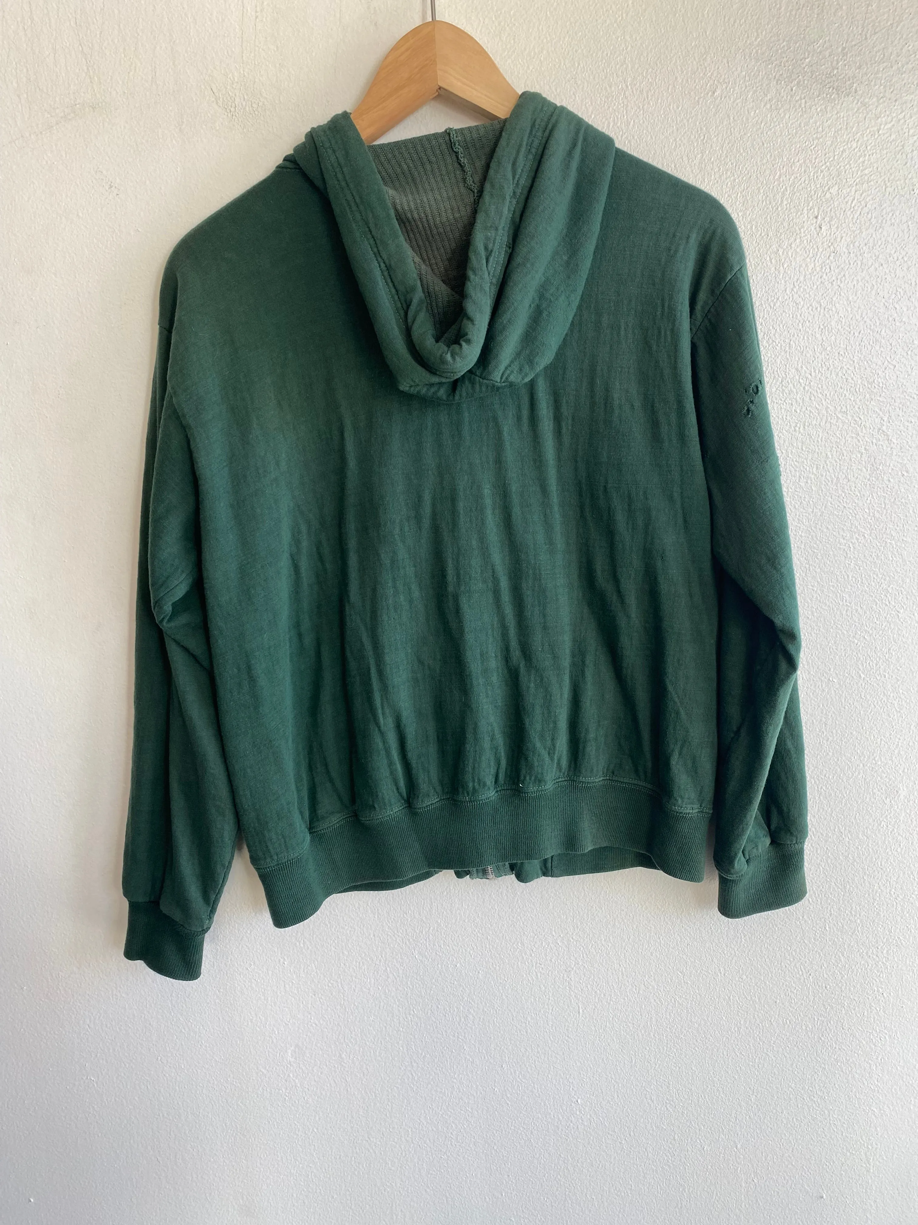 Vintage 1960/70s Thermal Lined Zip-Up Hooded Sweatshirt