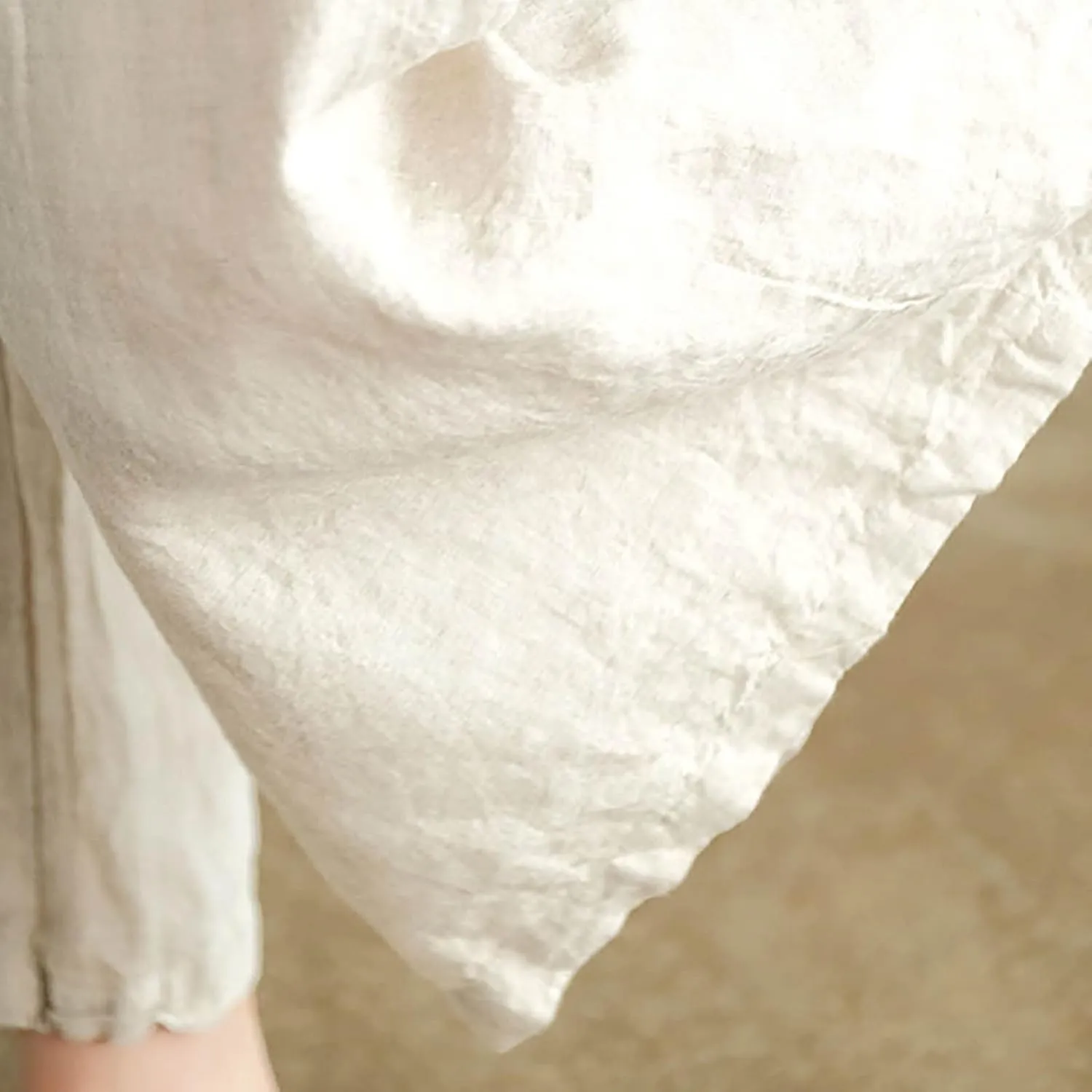 Women Casual High Waist Wide Leg Pants Cotton Linen Palazzo Pant Drawstring Elastic Waist Lounge Trouser with Pockets