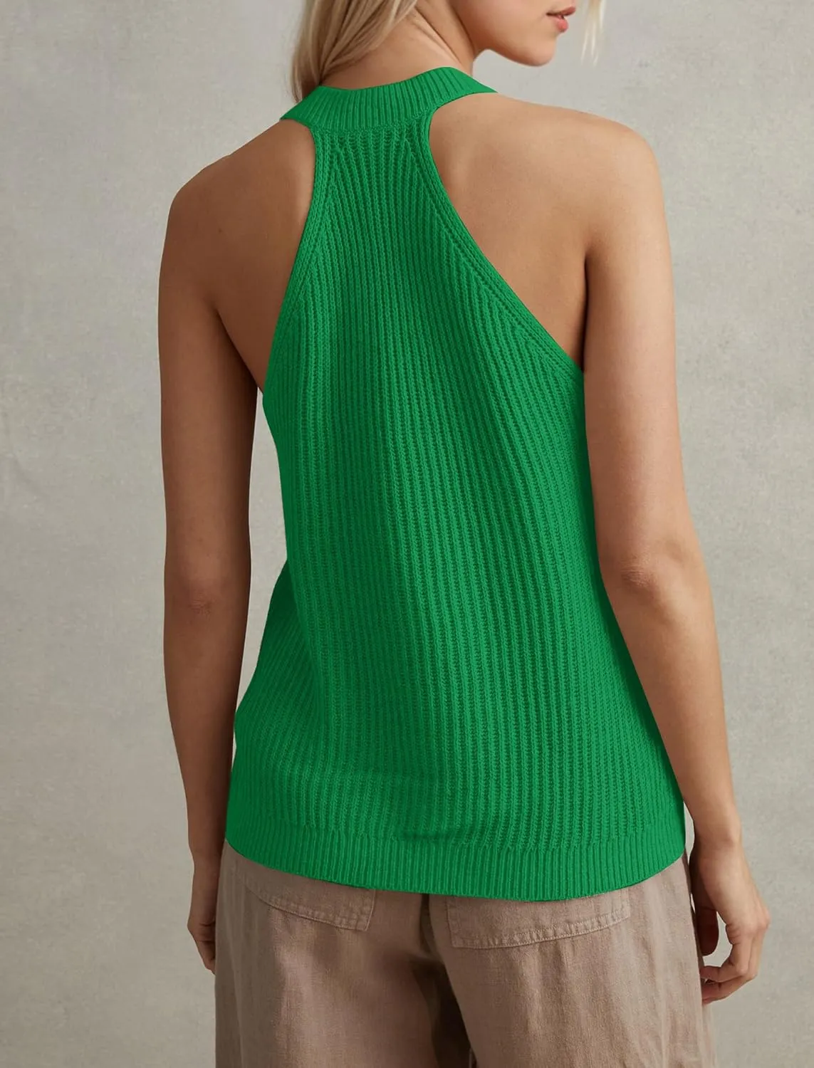 Women Sweater Vest Tops Button Down V Neck Sleeveless Knit Tank Top Loose Fit Knit Cardigan Vest Solid Summer Shirts