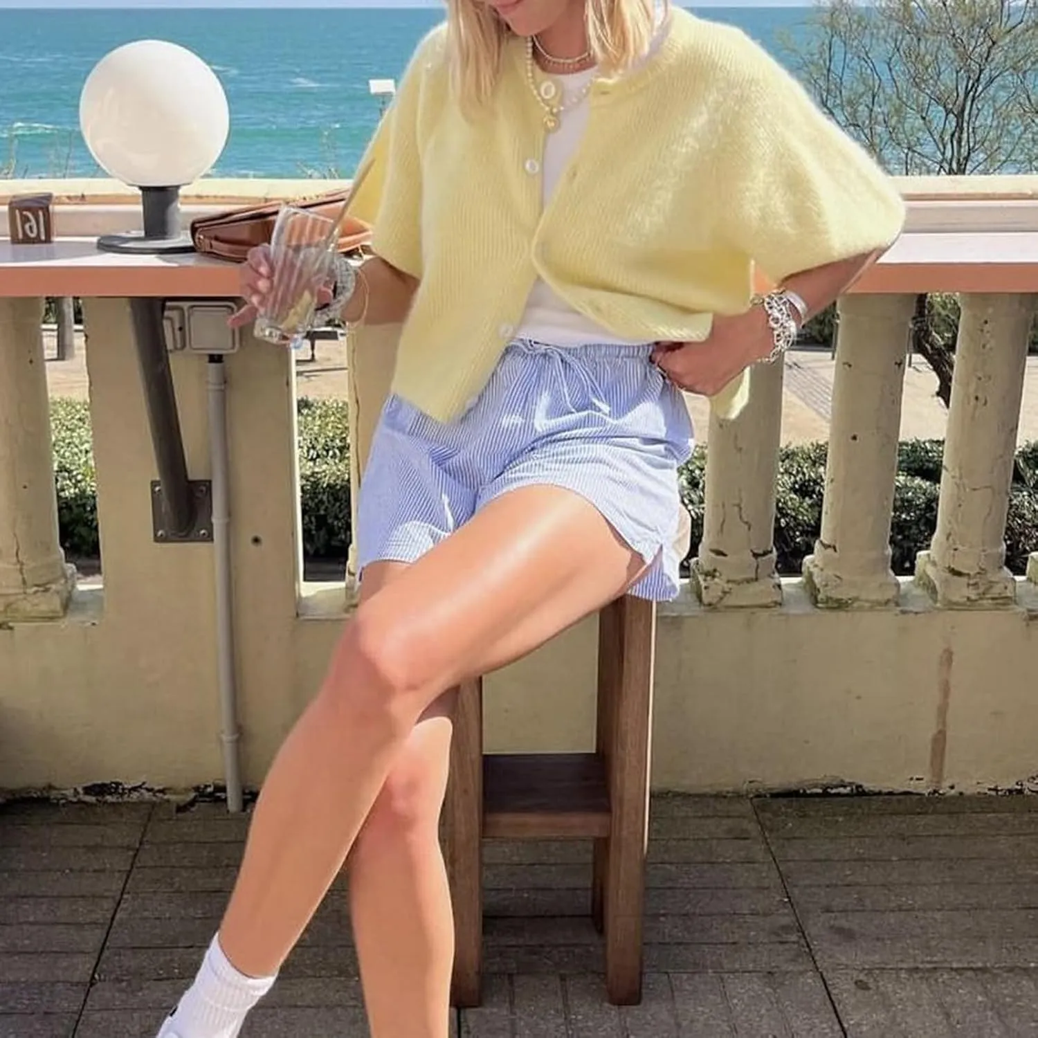 Women Y2K Cardigan Sweater Short Sleeve Button Down Ribbed Knit Crop Top Fall Winter Going Out Sweater