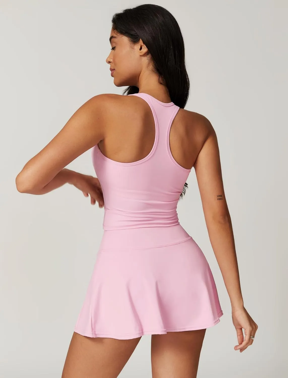 Womens 2 Piece Tennis Skirt Workout Skorts Athletic Set Yoga Golf Outfits for Women Two Piece Tennis Skirt Sets