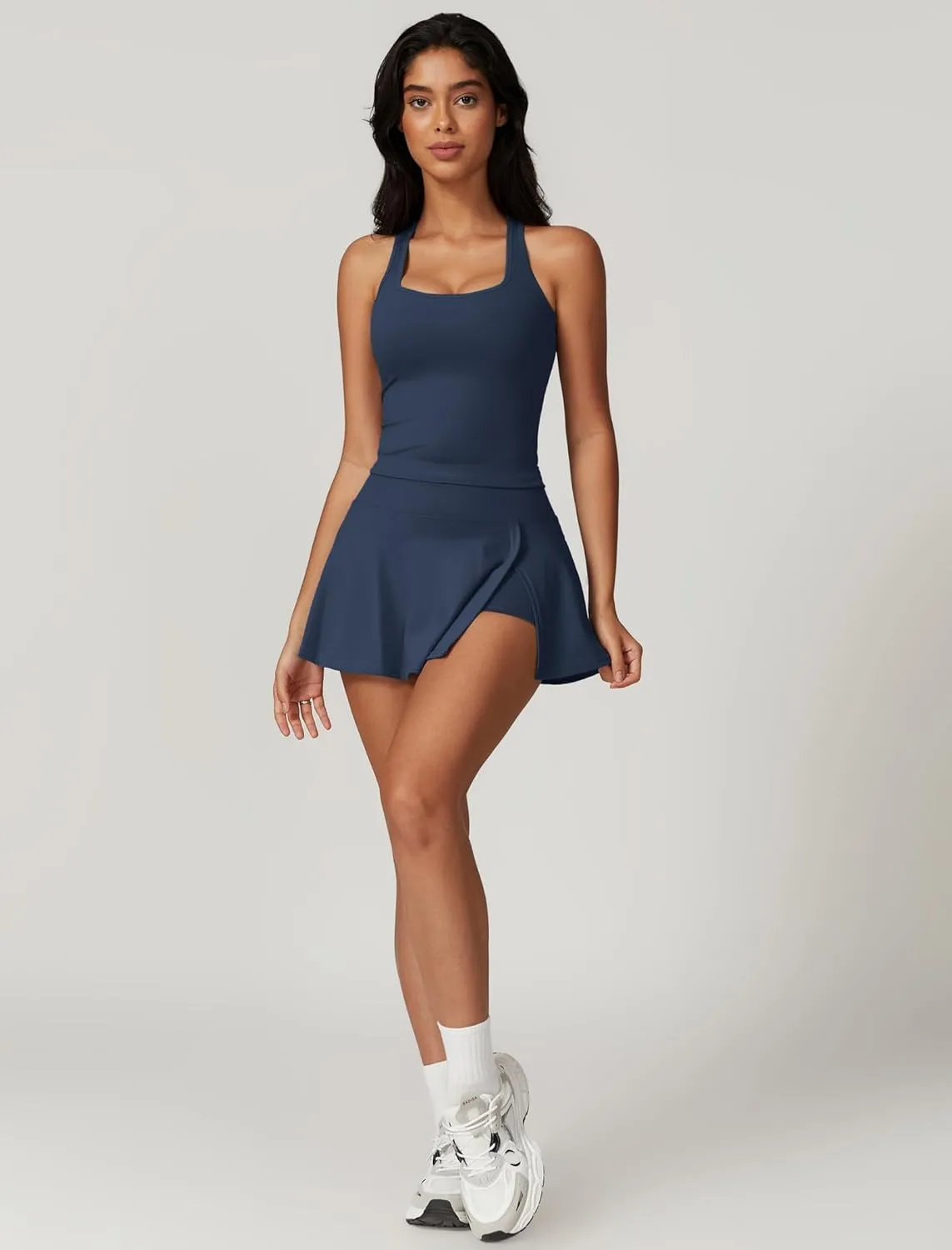 Womens 2 Piece Tennis Skirt Workout Skorts Athletic Set Yoga Golf Outfits for Women Two Piece Tennis Skirt Sets