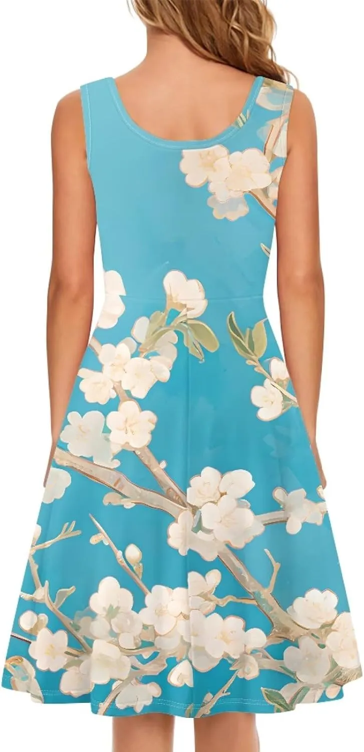 Womens Casual Summer Sundress Halter Mini Plus Size Sexy Casual Skims Dress Prom Birthday Party Beach XS-4XL