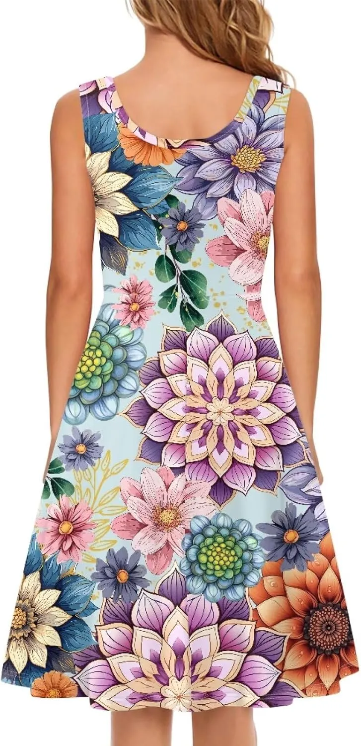 Womens Casual Summer Sundress Halter Mini Plus Size Sexy Casual Skims Dress Prom Birthday Party Beach XS-4XL