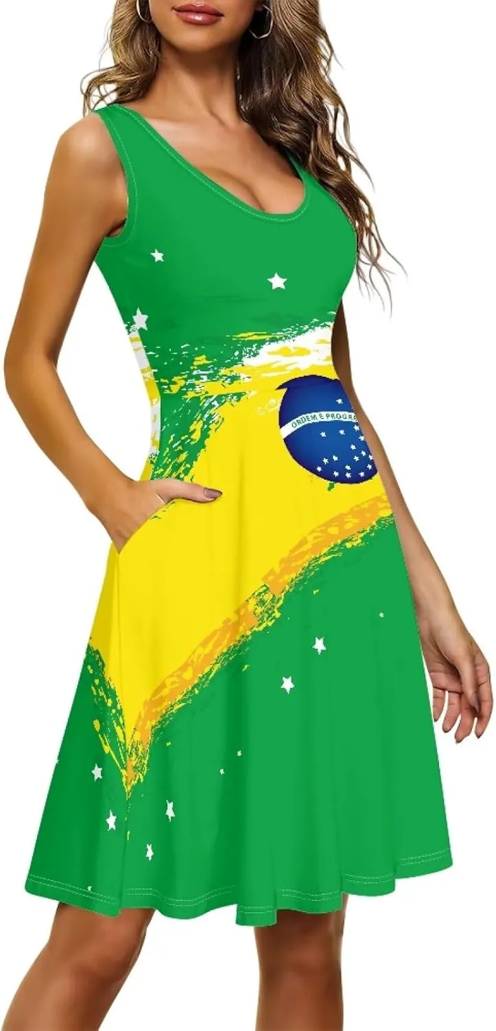 Womens Casual Summer Sundress Halter Mini Plus Size Sexy Casual Skims Dress Prom Birthday Party Beach XS-4XL