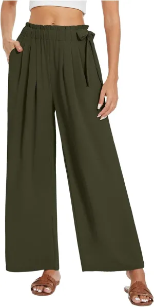 Womens Dress Pants Trousers Straight Leg Summer Low Rise Linen Cotton, Womens Pants Trendy Work Plus Size