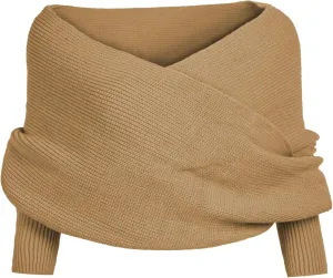 Womens Fall Fashion Long Sleeve Off Shoulder V Neck Asymmetric Hem Knit Cropped Sweater Top