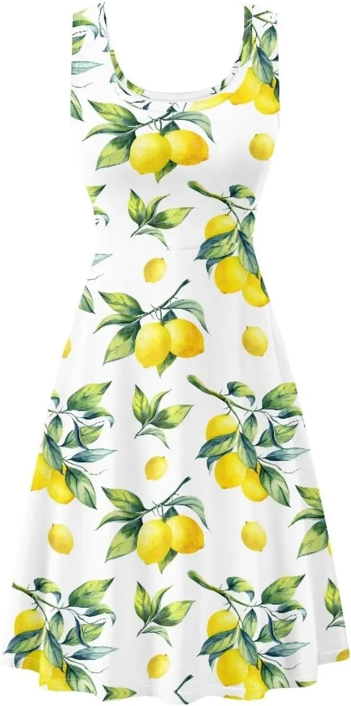 Womens Plus Size Summer Dresses Halter High Waist Sleeveless Casual Midi Dress XS-4XL