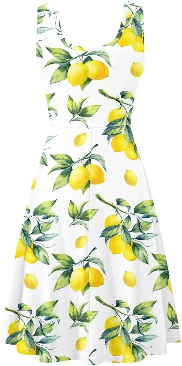 Womens Plus Size Summer Dresses Halter High Waist Sleeveless Casual Midi Dress XS-4XL