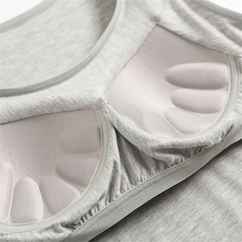 Women's Round Neck Solid Color Casual Padded Camisole Top