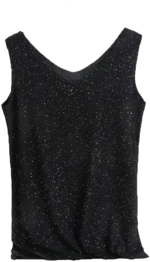 Women's Summer V-Neck Vest Sleeveless Slim Top Camisole