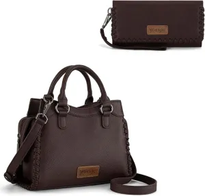 Wrangler Top Handle Bag and Trifold RFID Wristlet Wallet