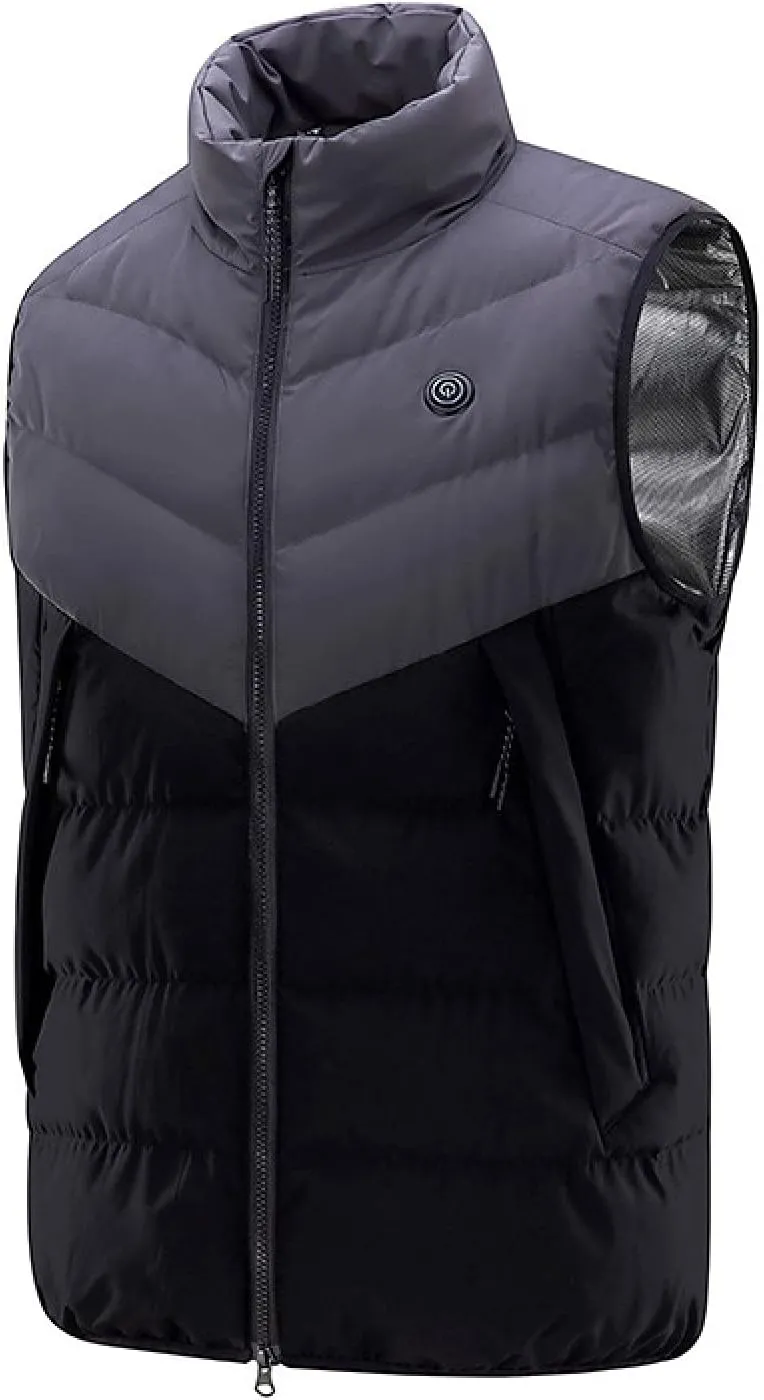 XUNRYAN Heated Jacket for Women Heated Vest Quilted Lightweight Jackets Winter Cotton Down Coats Padded Gilet Waistcoats