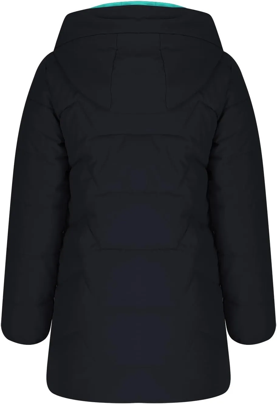 YRAETENM Womens Puffer Jacket Warm Long Zip up Hooded down Coats Heavyweight Quilted Coat Winter Outerwear with Pockets
