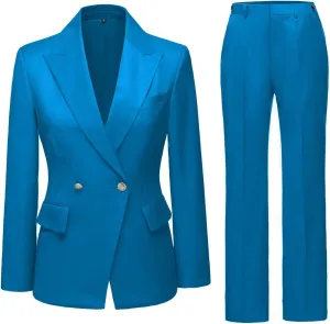 YUVUXE Women's Classic Fit Pink Solid Polyester Business Suit Set - Blazer & Pants - Working Women, Business Professionals